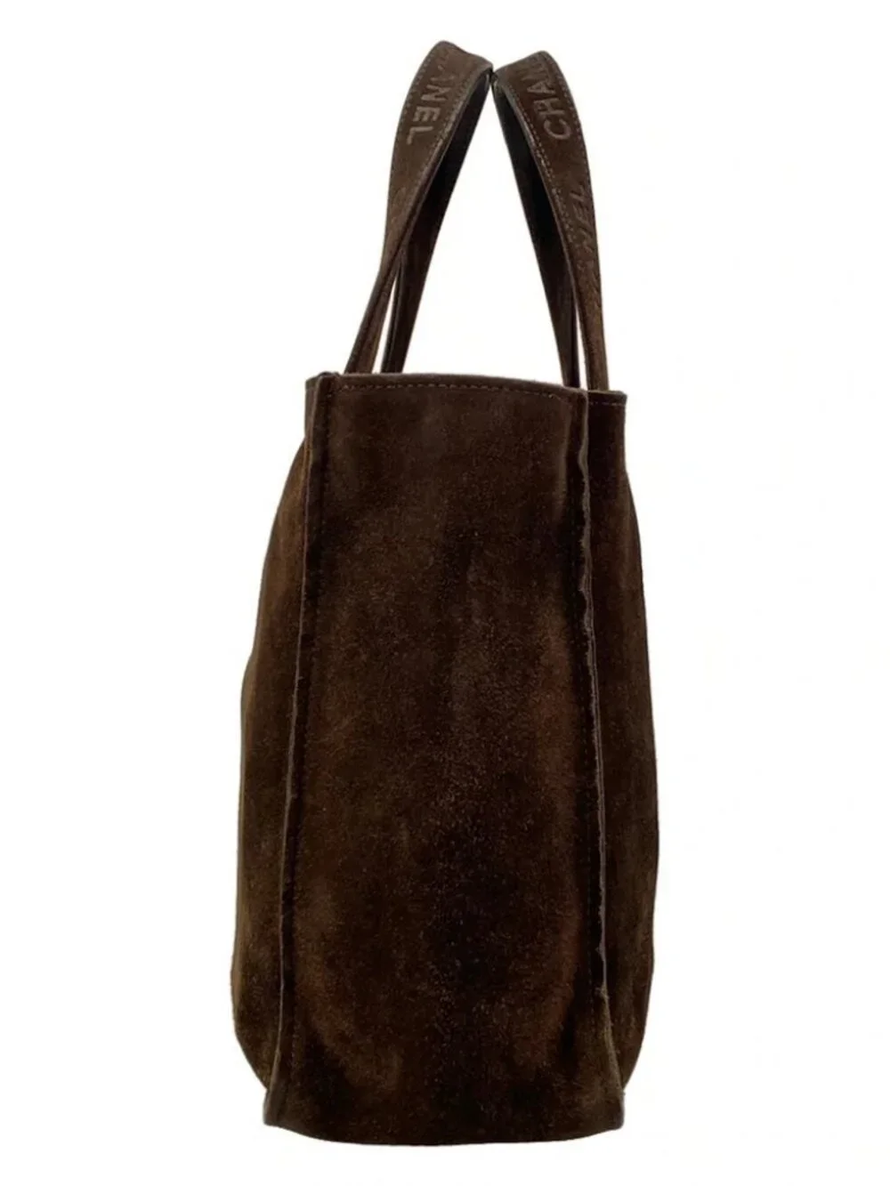CHANEL Brown Suede Tote Bag